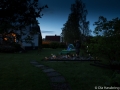 Kvällsbelysning i trädgården